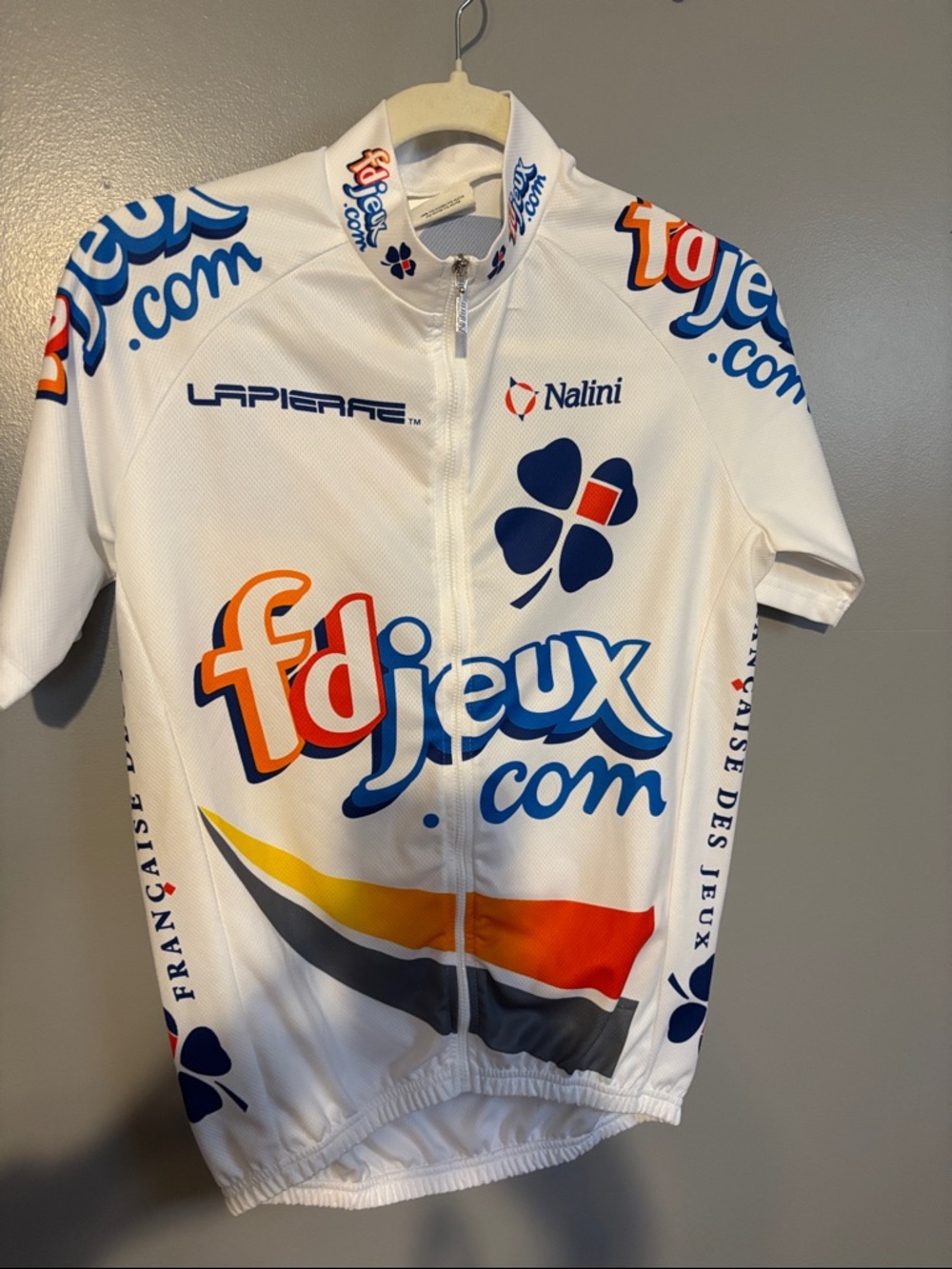 Nalini White FDJeux Cycling Jersey - Short Sleeve Women’s Jacket